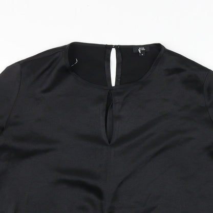 Womens UK Size 6 River Island Black Basic Blouse