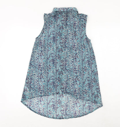 Womens UK Size 6 H&M Blue Basic Button-Up