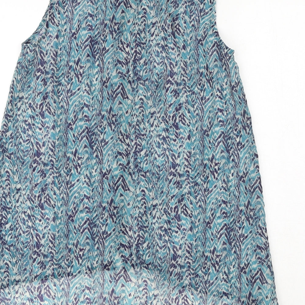 Womens UK Size 6 H&M Blue Basic Button-Up