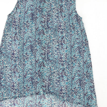 Womens UK Size 6 H&M Blue Basic Button-Up
