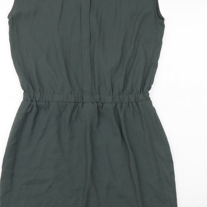 Simply Yass Womens Green Polyester Shift Size L V-Neck Pullover