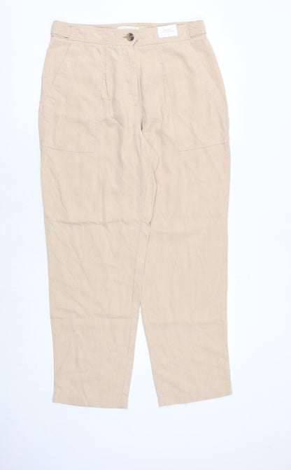 Womens UK Size 12 Per Una Extra-Slim Fit  Pink Trousers