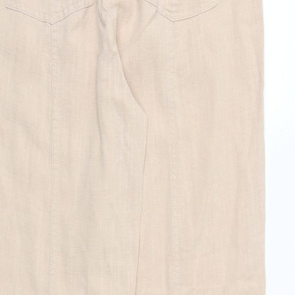 Womens UK Size 12 Per Una Extra-Slim Fit  Pink Trousers