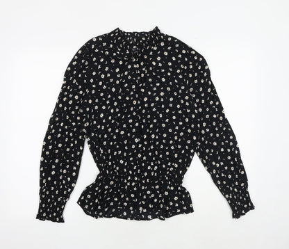 Womens UK Size 8 Marks and Spencer Black Basic Blouse