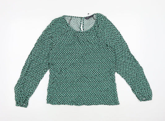 Womens UK Size 6 Marks and Spencer Green Basic Blouse
