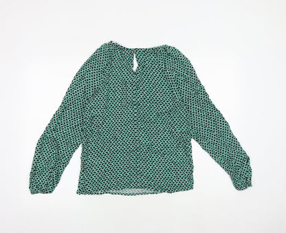 Womens UK Size 6 Marks and Spencer Green Basic Blouse