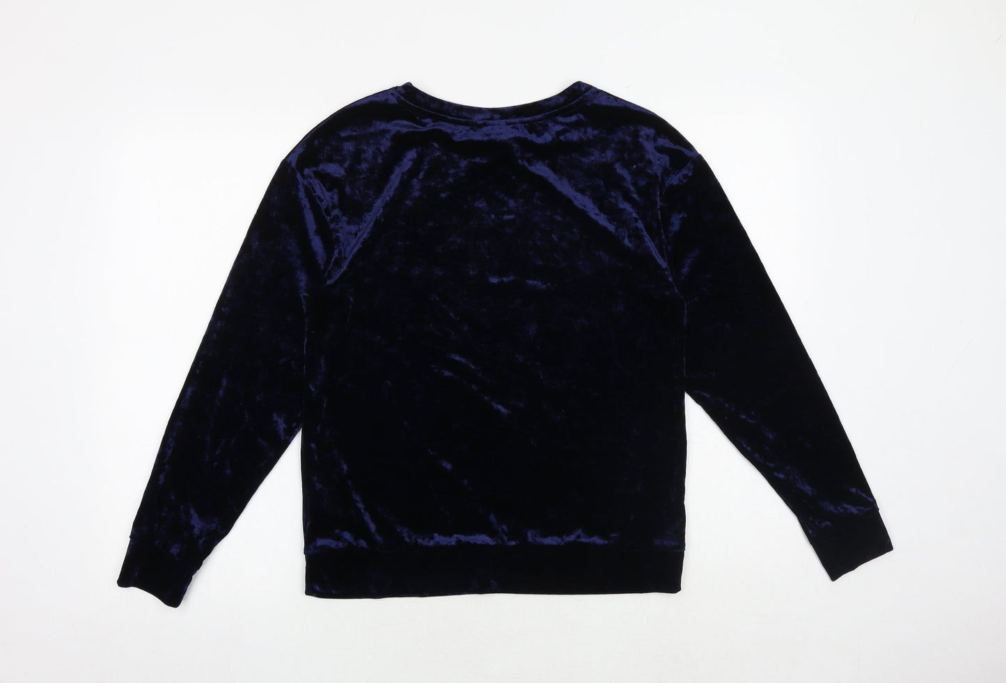 H&M Womens Blue Polyester Pullover Sweatshirt Size S Pullover