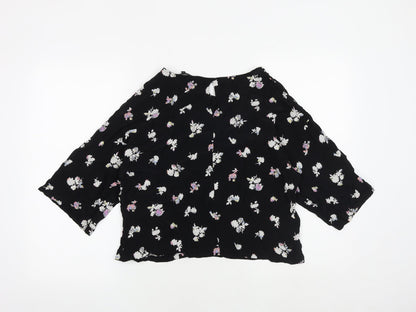 Womens UK Size 14 NEXT Black Basic Blouse