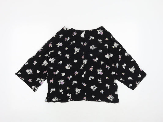 Womens UK Size 14 NEXT Black Basic Blouse
