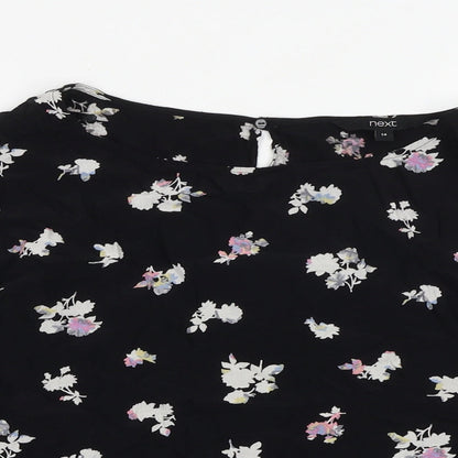 Womens UK Size 14 NEXT Black Basic Blouse