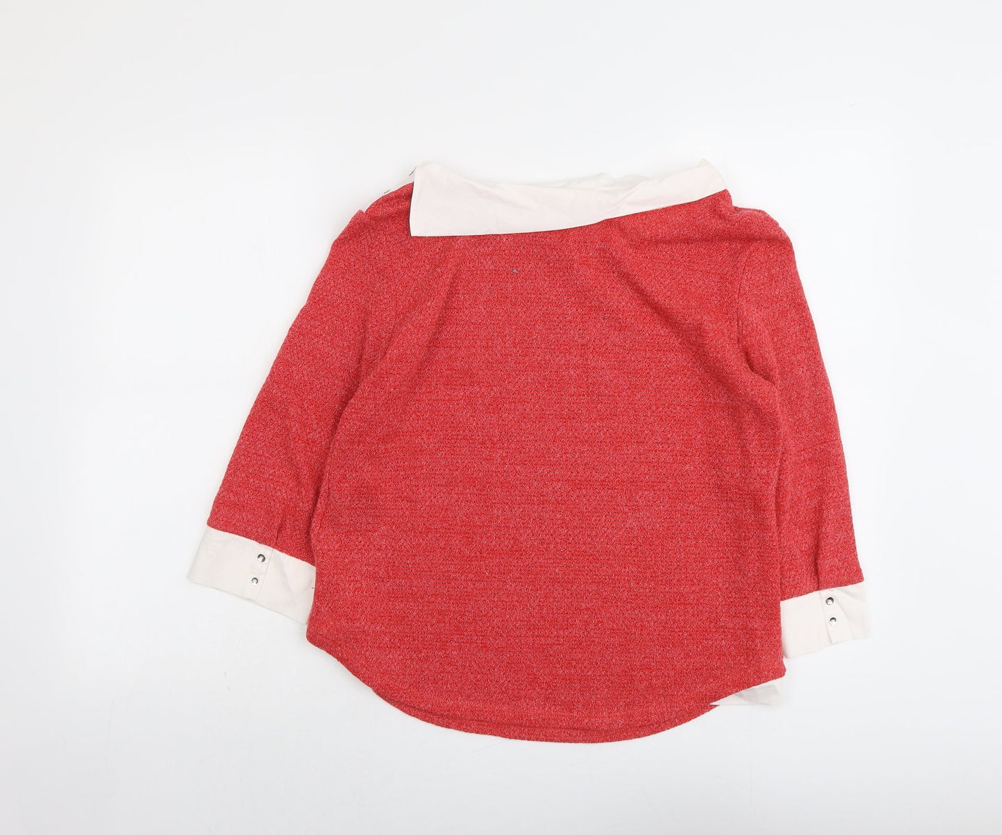 Breal Womens Pink Boat Neck Acrylic Pullover Jumper Size 12