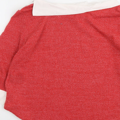 Breal Womens Pink Boat Neck Acrylic Pullover Jumper Size 12