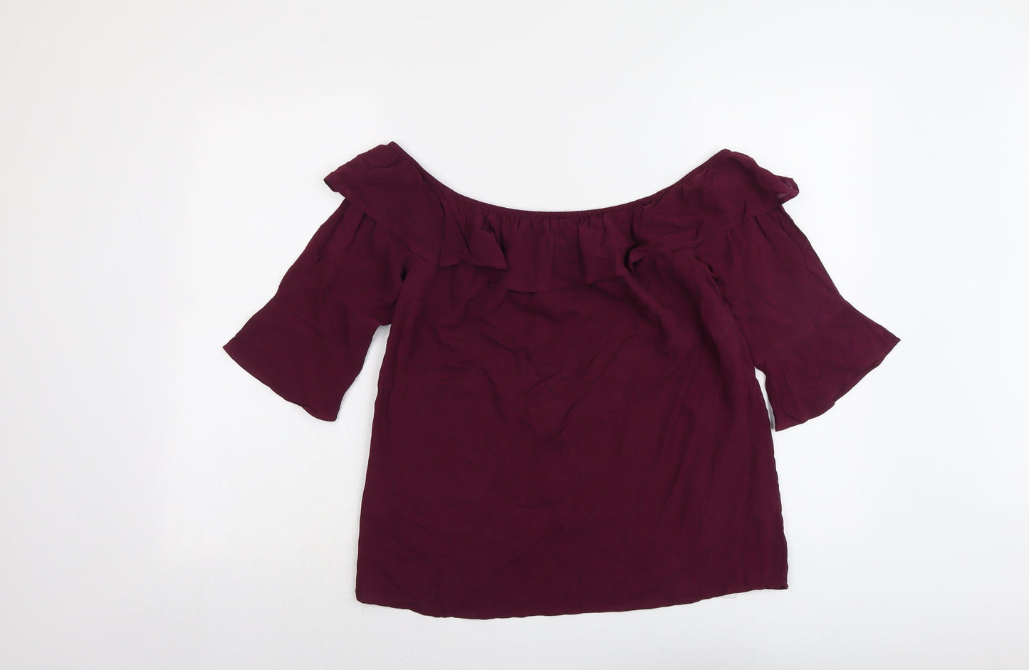 Womens UK Size 12 Oasis Purple Basic Blouse