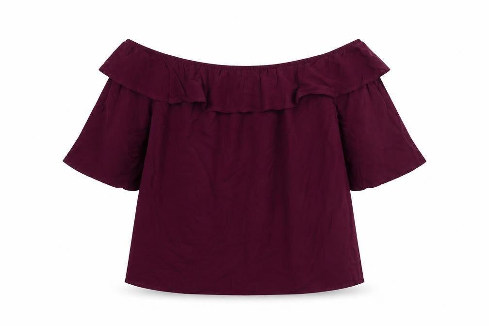 Womens UK Size 12 Oasis Purple Basic Blouse
