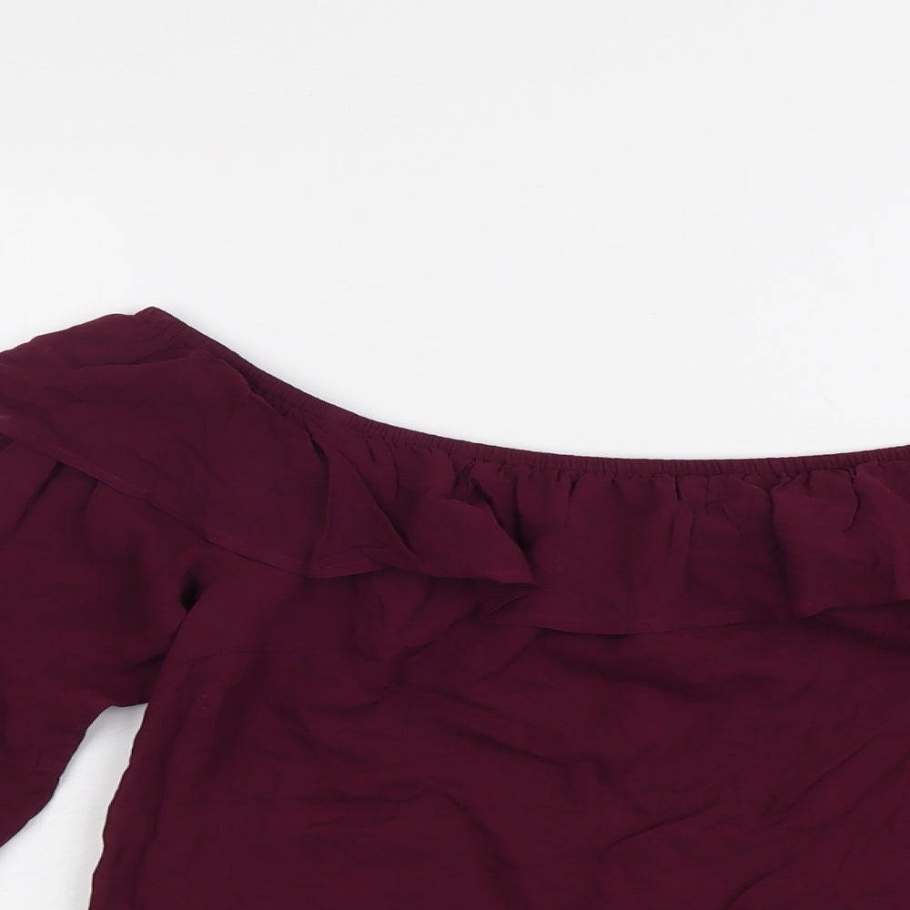 Womens UK Size 12 Oasis Purple Basic Blouse