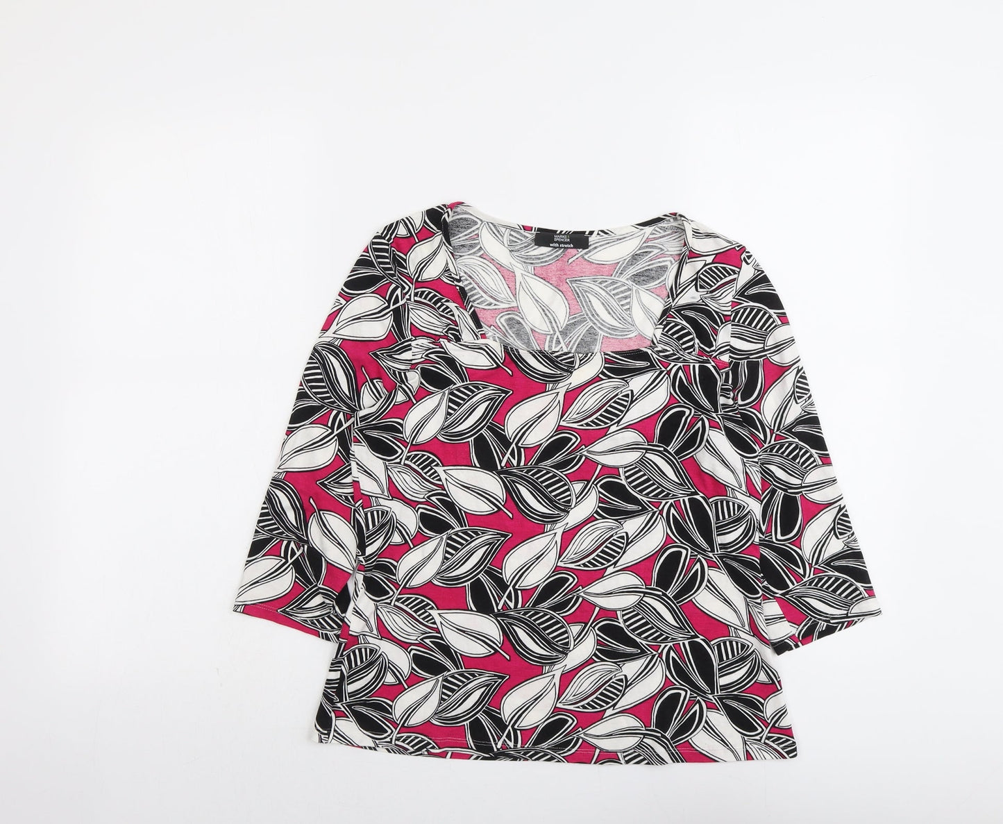 Womens UK Size 14 Marks and Spencer Multicoloured Basic Blouse