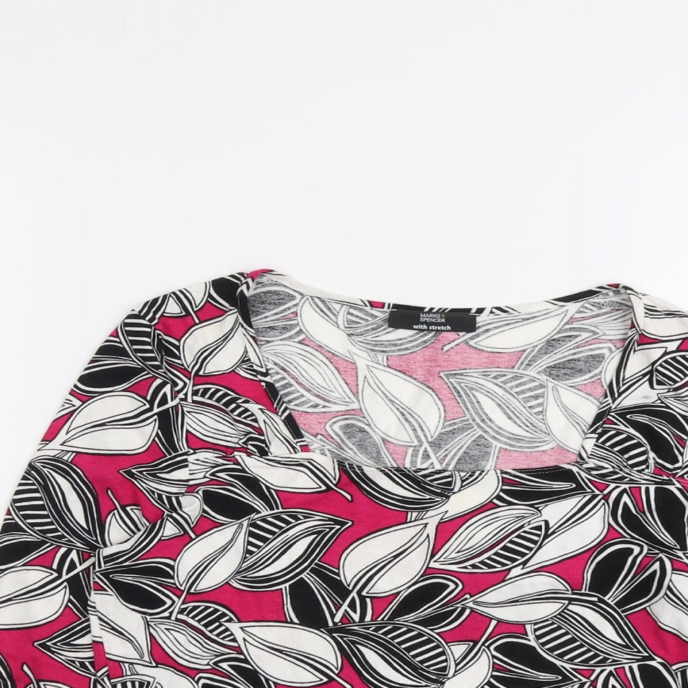 Womens UK Size 14 Marks and Spencer Multicoloured Basic Blouse