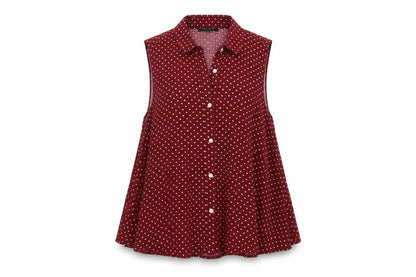 Womens UK Size 8 River Island Red Basic Button-Up