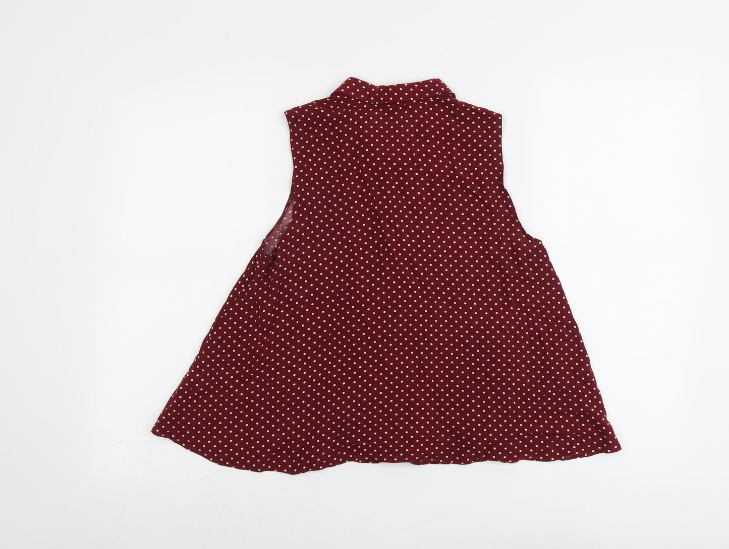 Womens UK Size 8 River Island Red Basic Button-Up