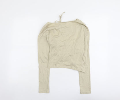 Womens UK Size S Motel Beige Cropped Blouse