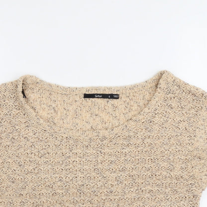 Sportsgirl Womens Beige Round Neck Acrylic Pullover Jumper Size S