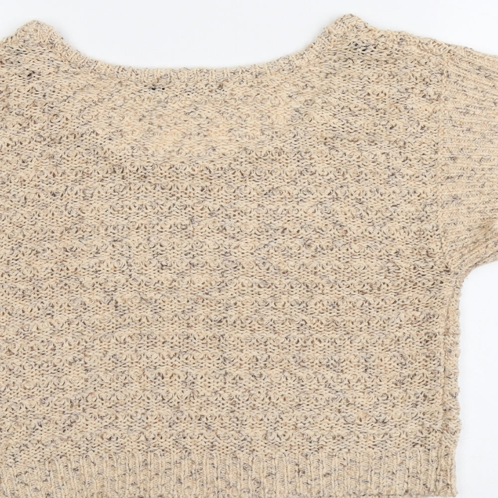 Sportsgirl Womens Beige Round Neck Acrylic Pullover Jumper Size S