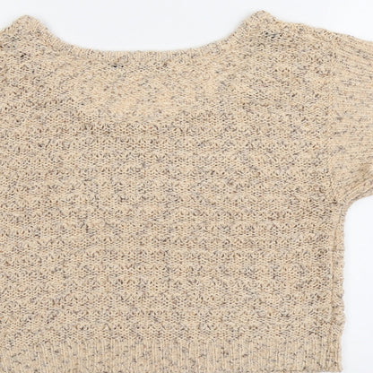 Sportsgirl Womens Beige Round Neck Acrylic Pullover Jumper Size S