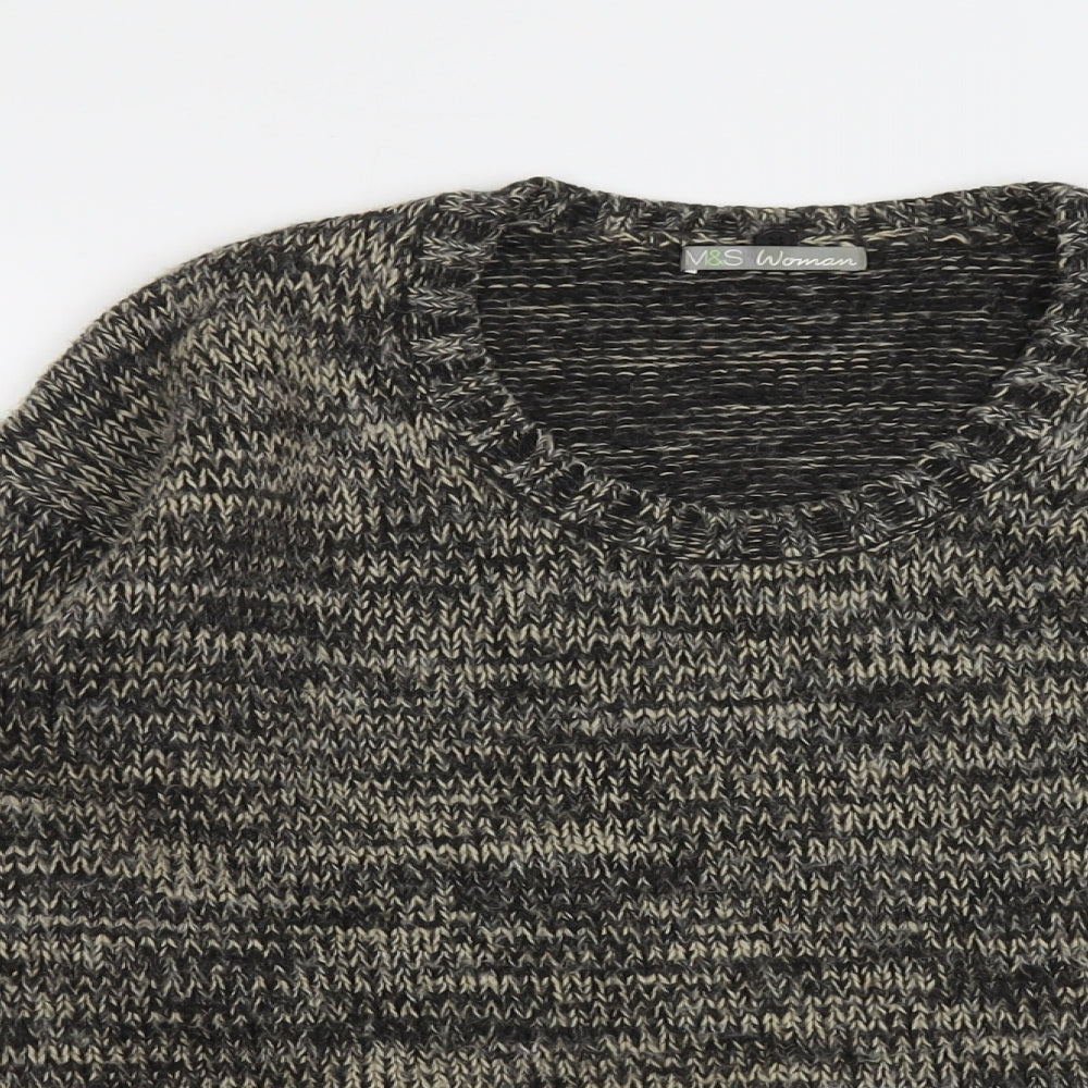 Womens UK Size 8 Marks and Spencer Brown Pullover Jumper