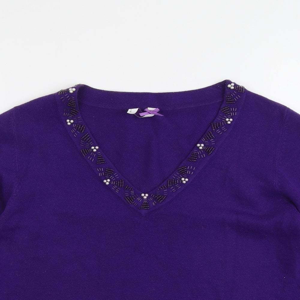 Womens UK Size 14 BHS Purple Pullover Jumper