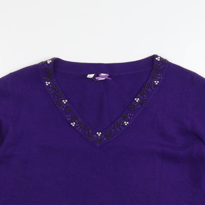 Womens UK Size 14 BHS Purple Pullover Jumper