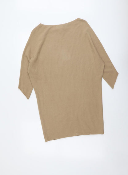 Lolitas&L Womens Beige Boat Neck Viscose Pullover Jumper Size L - Clown