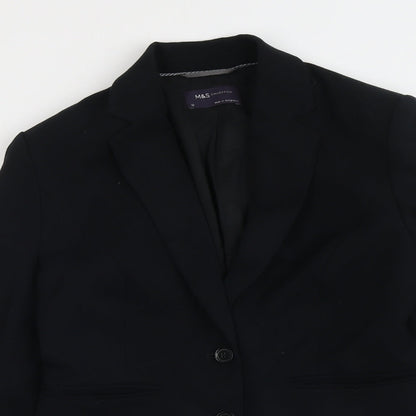 Marks and Spencer Womens Black Polyester Jacket Suit Jacket Size 10