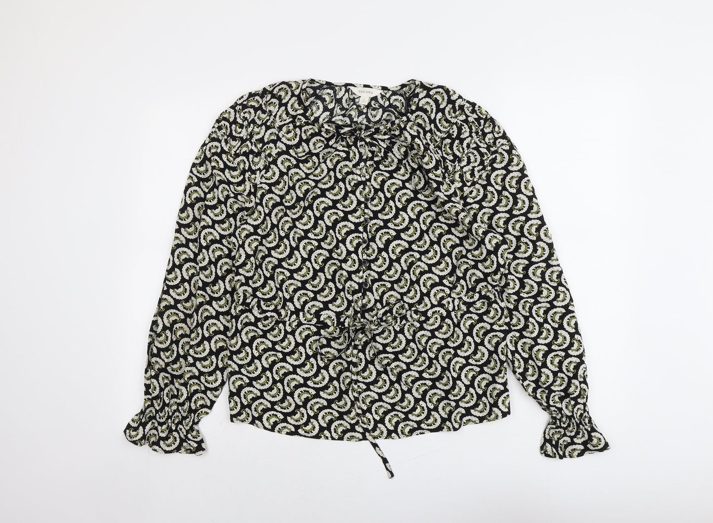 Womens UK Size 8 Per Una Black Basic Blouse