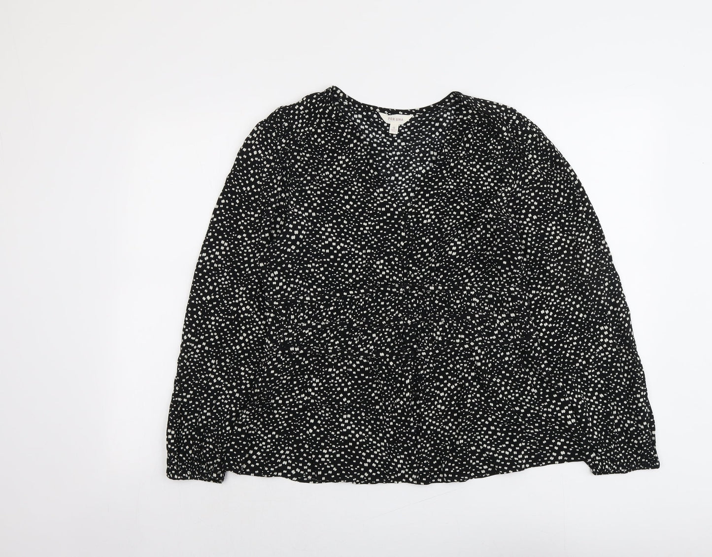 Womens UK Size 12 Per Una Black Basic Blouse
