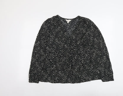 Womens UK Size 12 Per Una Black Basic Blouse
