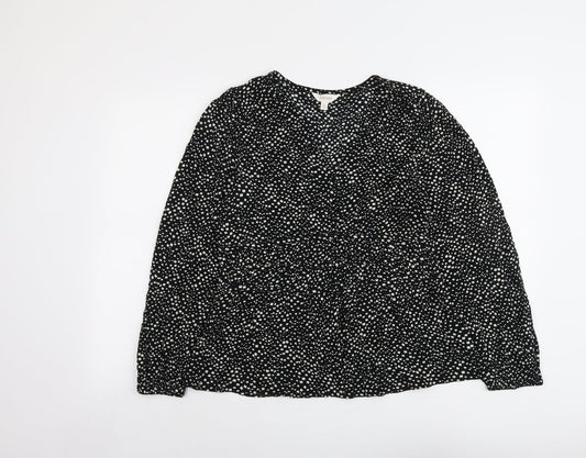 Womens UK Size 12 Per Una Black Basic Blouse