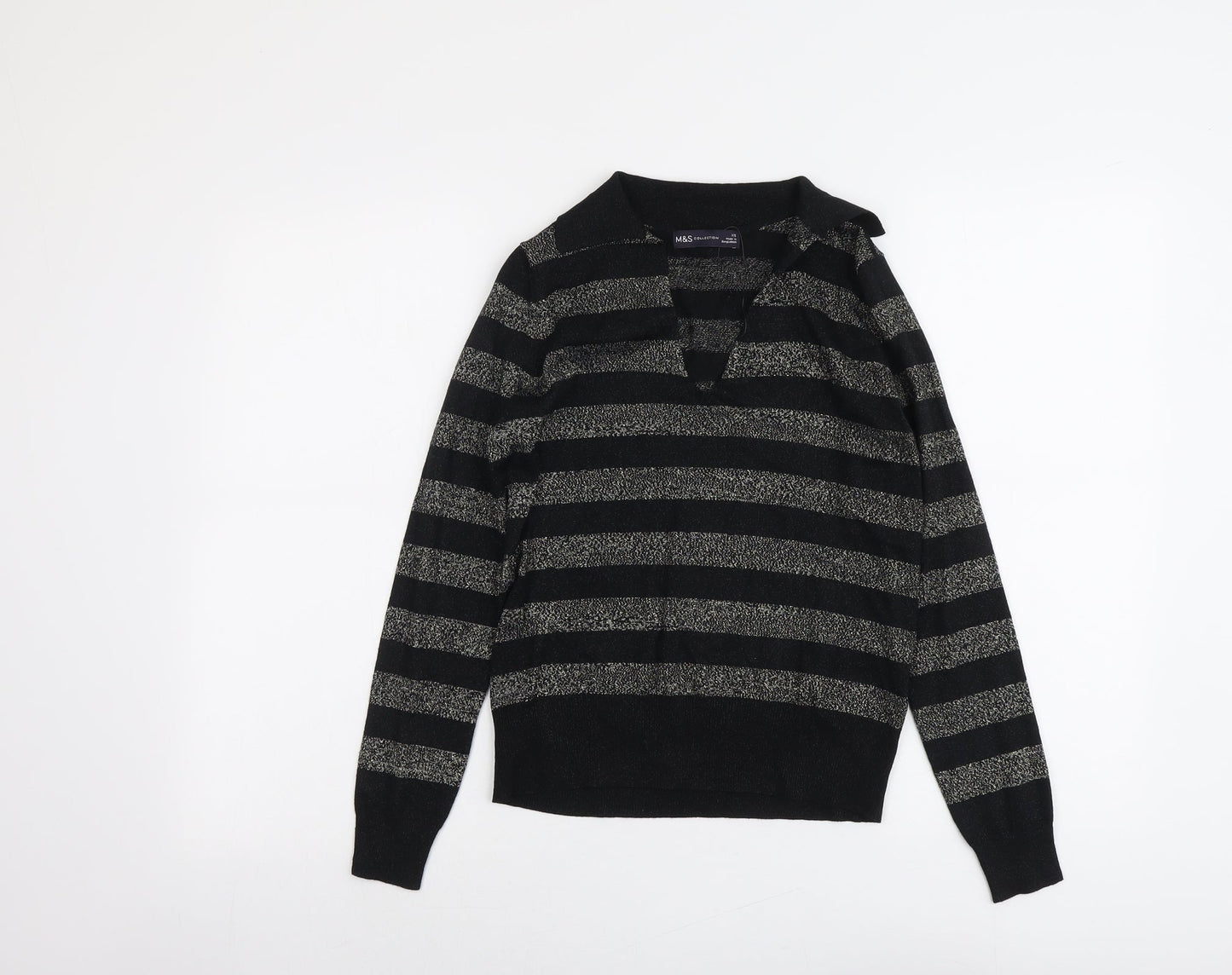 Womens UK Size XS Marks and Spencer Black Pullover Jumper