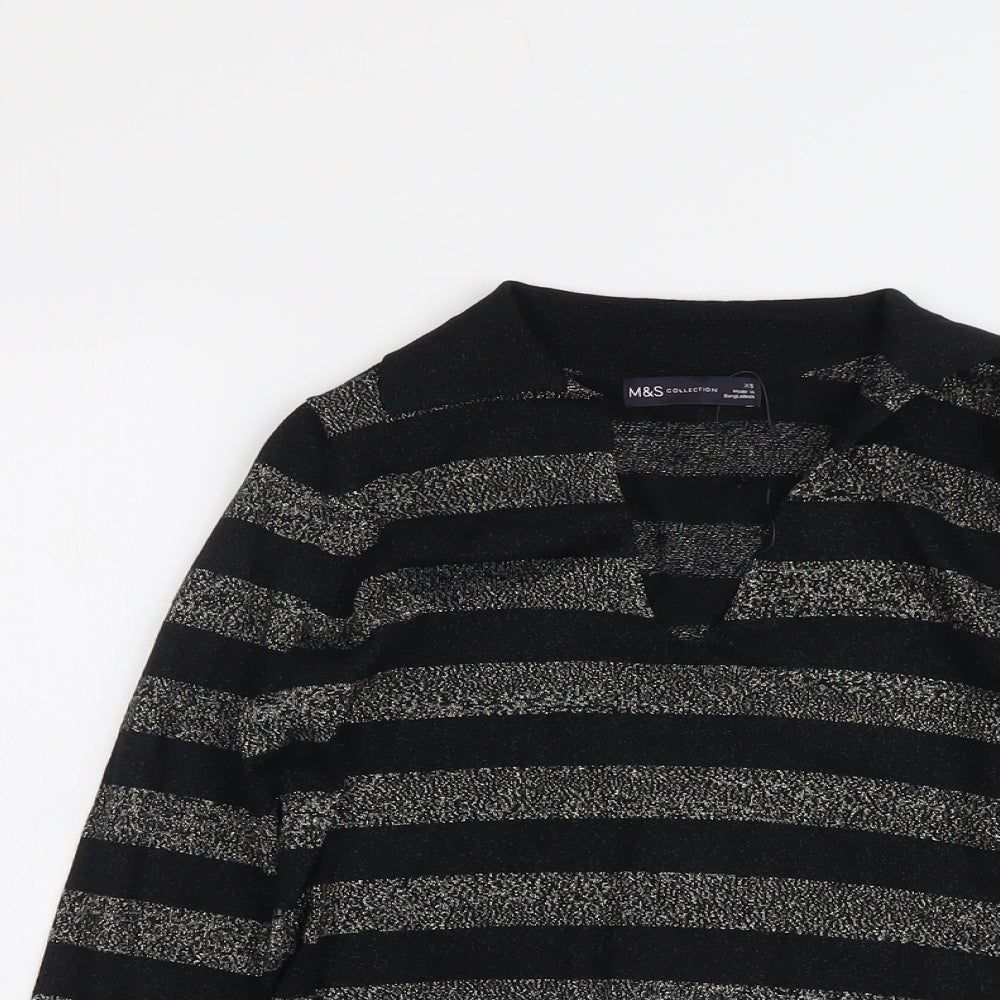 Womens UK Size XS Marks and Spencer Black Pullover Jumper