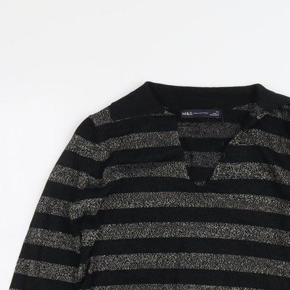 Womens UK Size XS Marks and Spencer Black Pullover Jumper