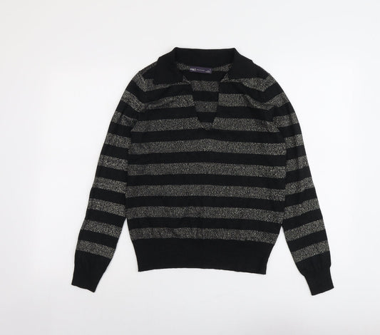 Womens UK Size S Marks and Spencer Black Pullover Jumper