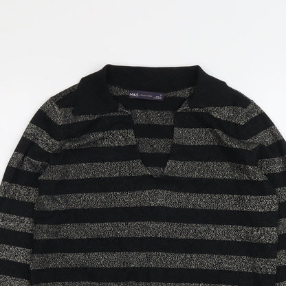 Womens UK Size S Marks and Spencer Black Pullover Jumper