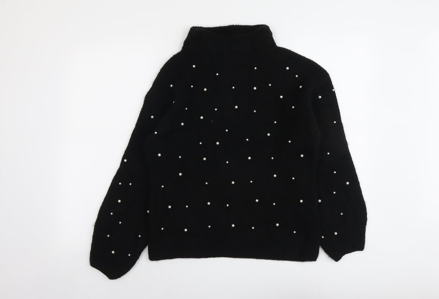 Womens UK Size S Marks and Spencer Black Pullover Jumper