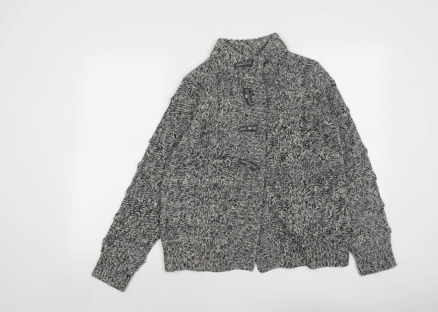 Womens UK Size 12 Debenhams Grey Cardigan Jumper