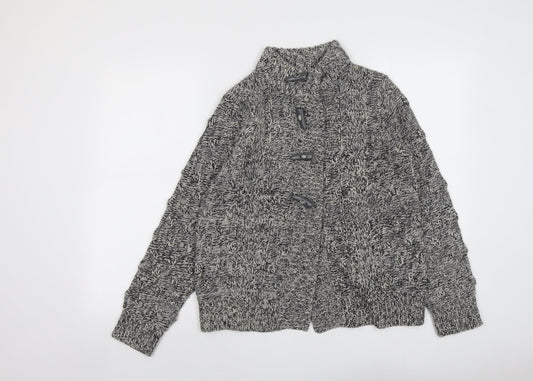 Womens UK Size 12 Debenhams Grey Cardigan Jumper