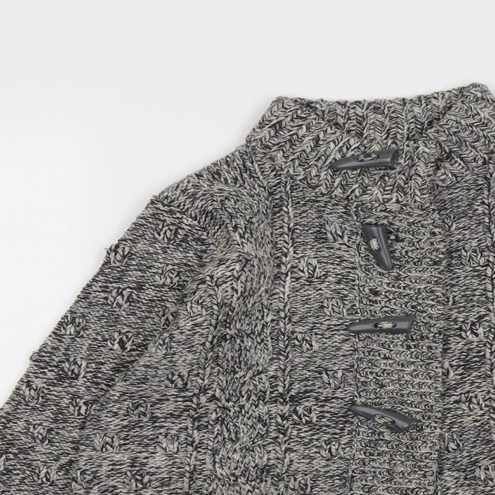 Womens UK Size 12 Debenhams Grey Cardigan Jumper
