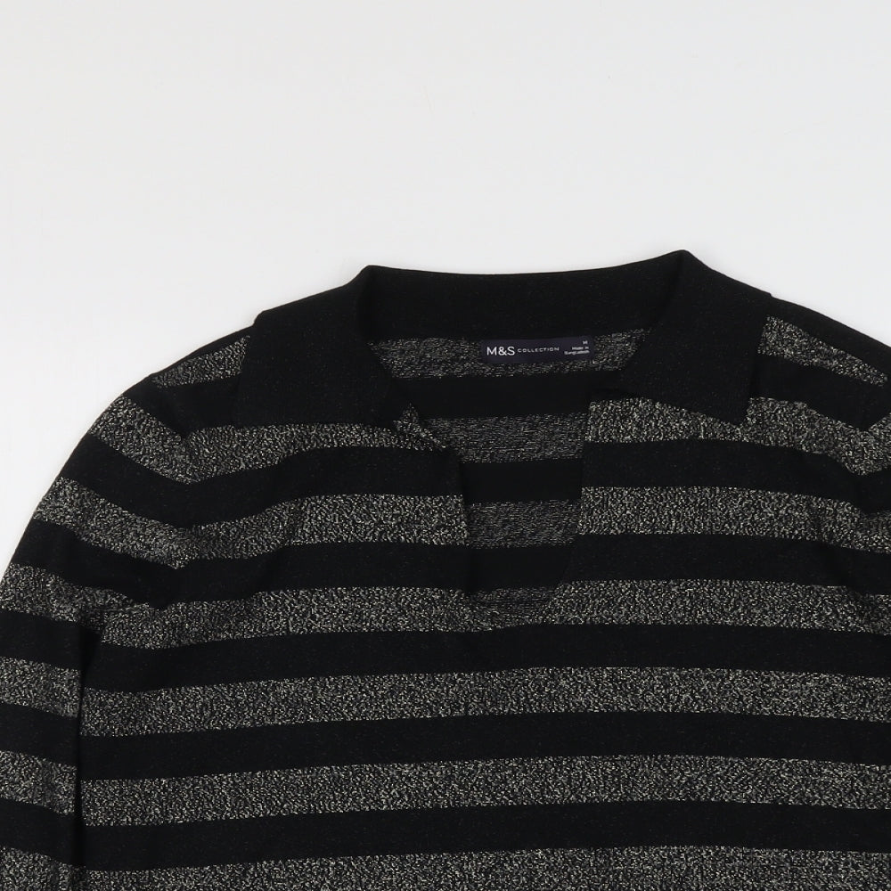 Womens UK Size M Marks and Spencer Black Pullover Jumper