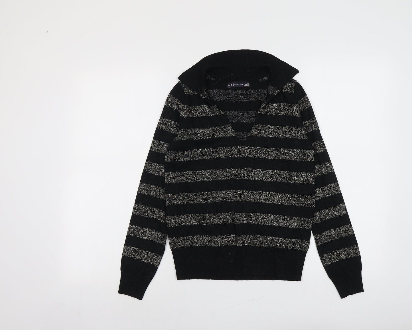 Womens UK Size XS Marks and Spencer Black Pullover Jumper