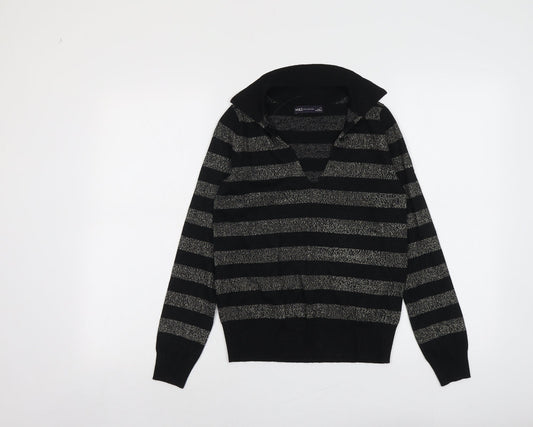 Womens UK Size XS Marks and Spencer Black Pullover Jumper