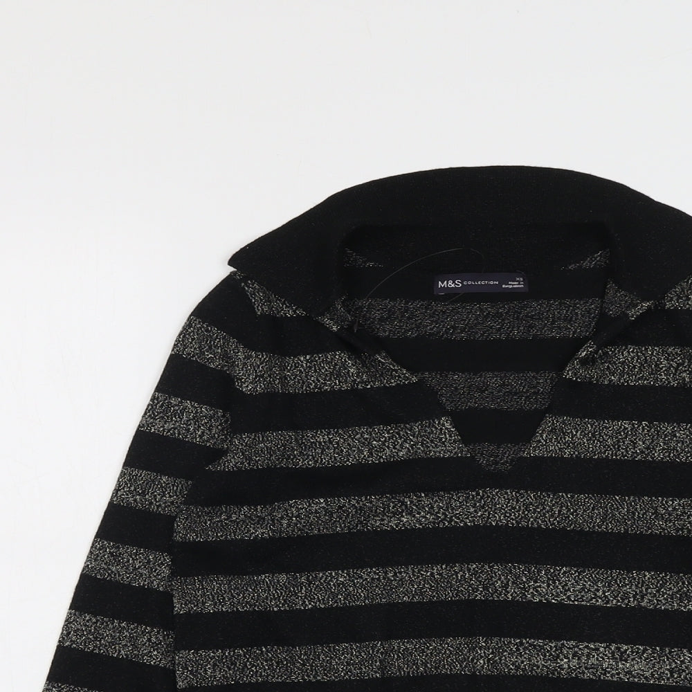 Womens UK Size XS Marks and Spencer Black Pullover Jumper