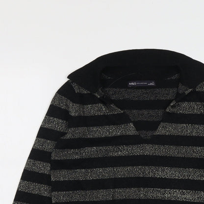 Womens UK Size XS Marks and Spencer Black Pullover Jumper